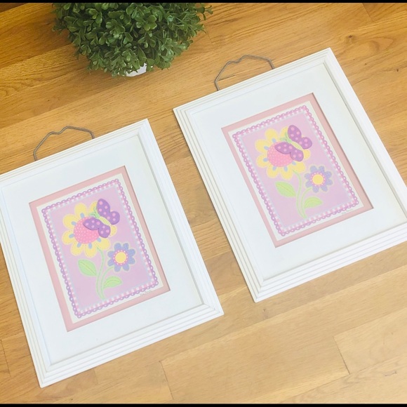 Butterfly And Flower Wall Art Quantity 2